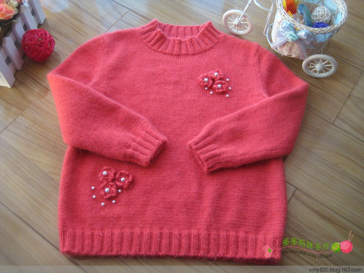 『多多妈咪』落花---宝宝貂绒套头衫（201342） - 多多妈咪 - 多多妈咪の编织小窝窝