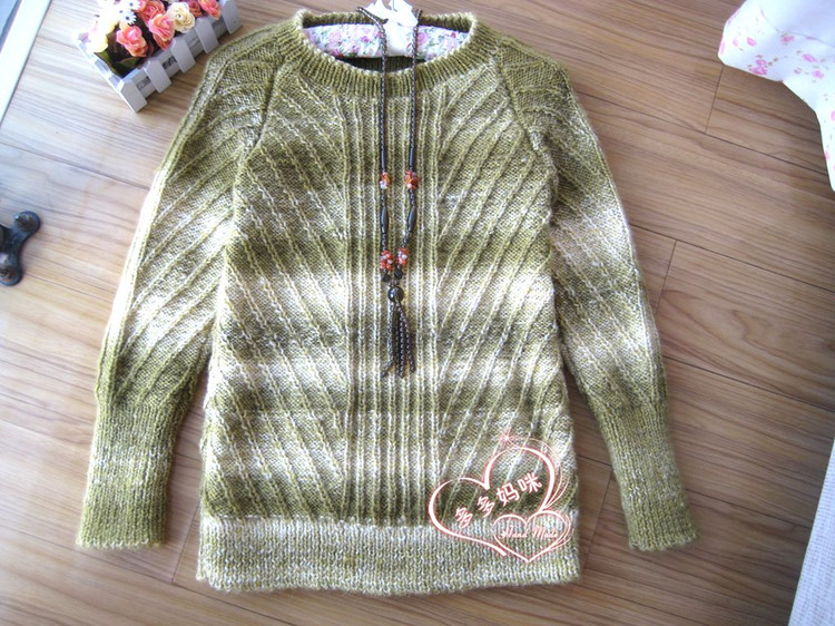 『多多妈咪』绿段---实用百搭套头衫（201409） - 多多妈咪 - 多多妈咪の编织小窝窝