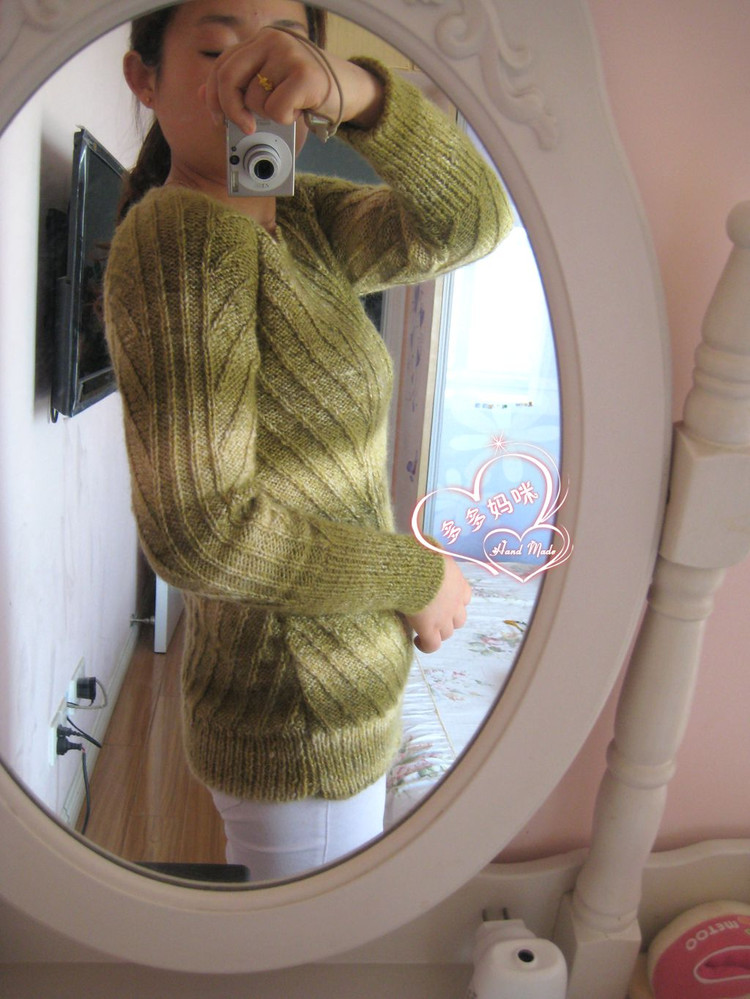 『多多妈咪』绿段---实用百搭套头衫（201409） - 多多妈咪 - 多多妈咪の编织小窝窝
