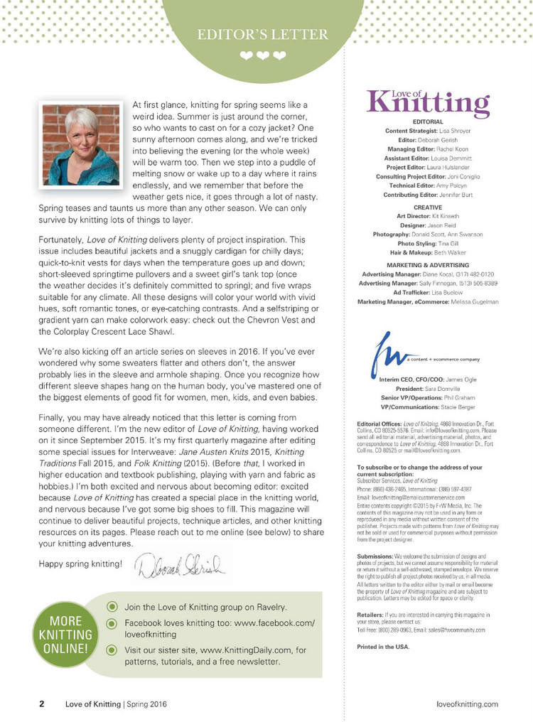 Love of Knitting  Spring 2016 - 轻描淡写 - 轻描淡写