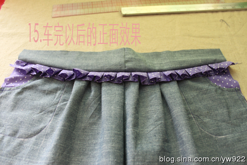 [转载]紫色水玉套装灯笼裤制作教程