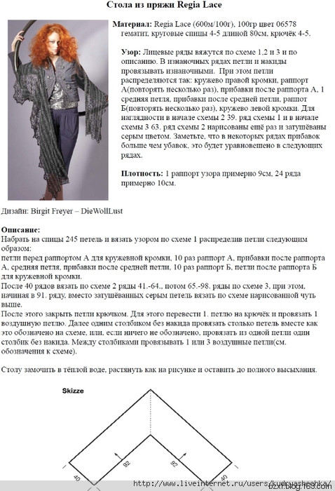 德国纱蕾丝核桃蓝细腻披肩 - 编织幸福 - 编织幸福的博客